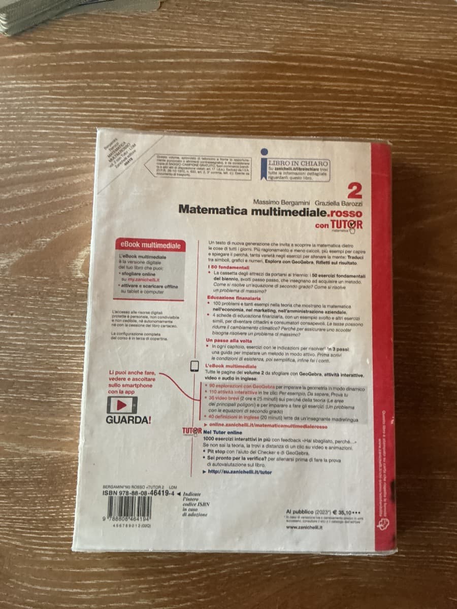 MATEMATICA MULTIMEDIALE.ROSSO - VOL. 2 CON TUTOR (LDM) - foto 2