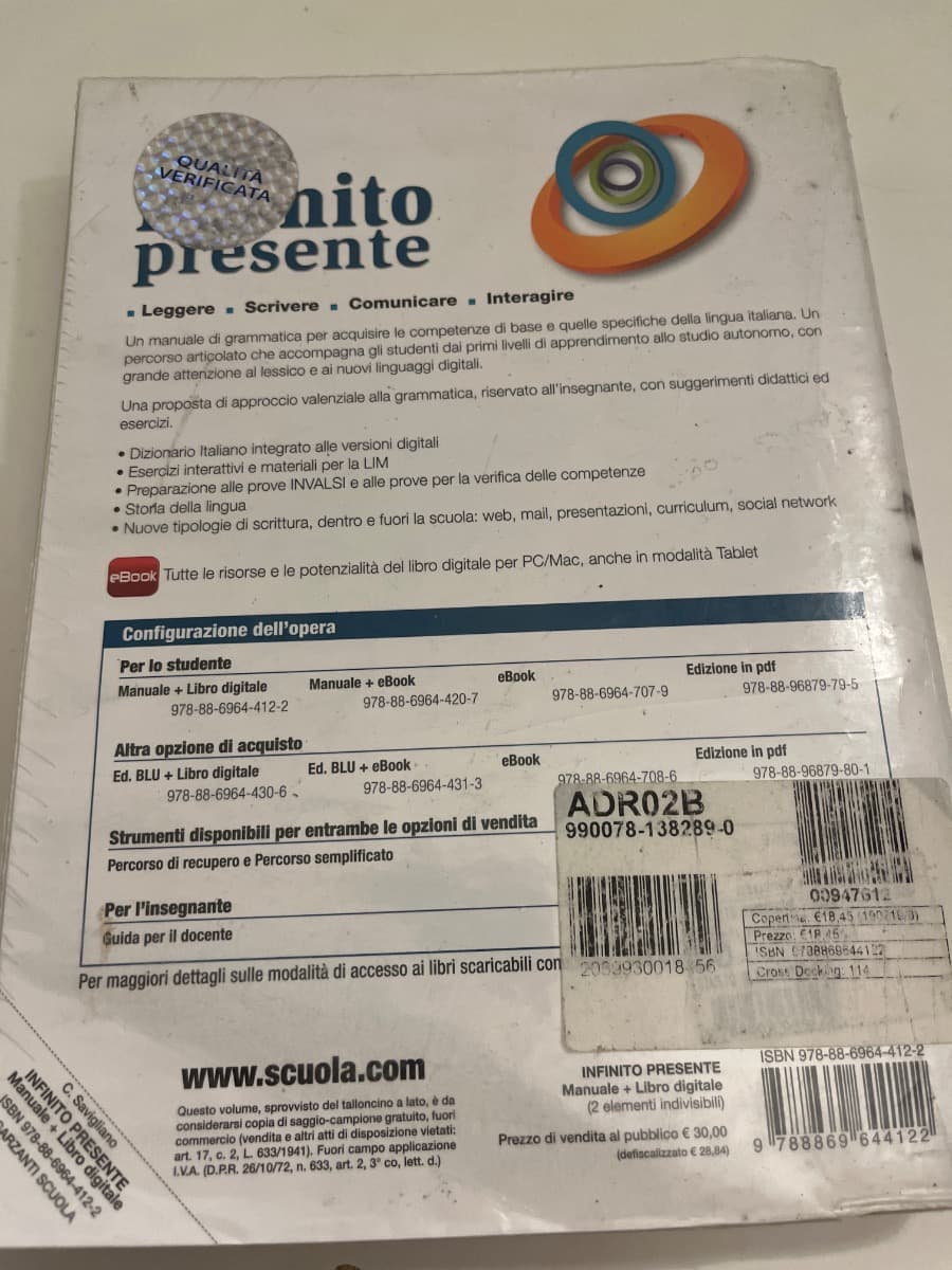 INFINITO PRESENTE - VOL. + LIBRO DIGITALE - foto 2