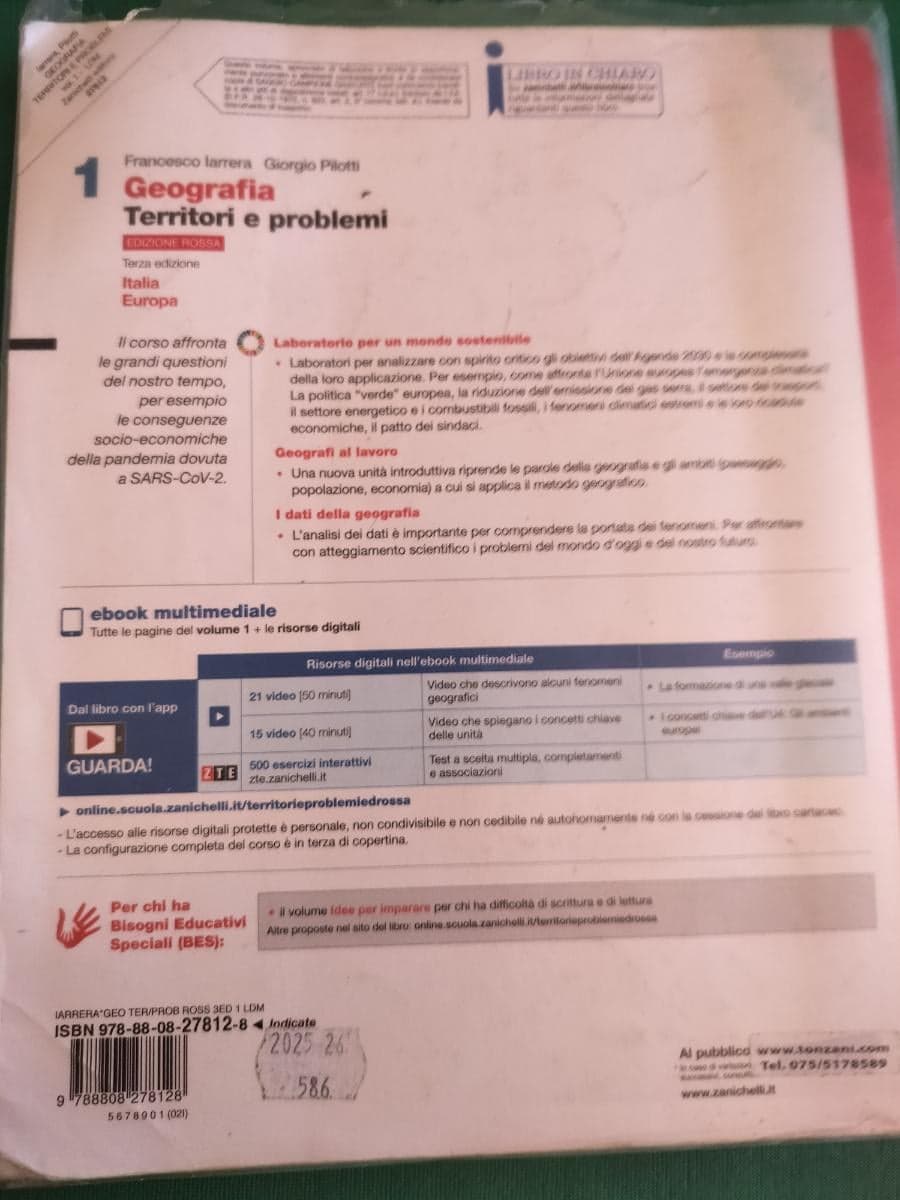 GEOGRAFIA TERRITORI E PROBLEMI EDIZIONE ROSSA 3ED - VOLUME 1 (LDM) - foto 2