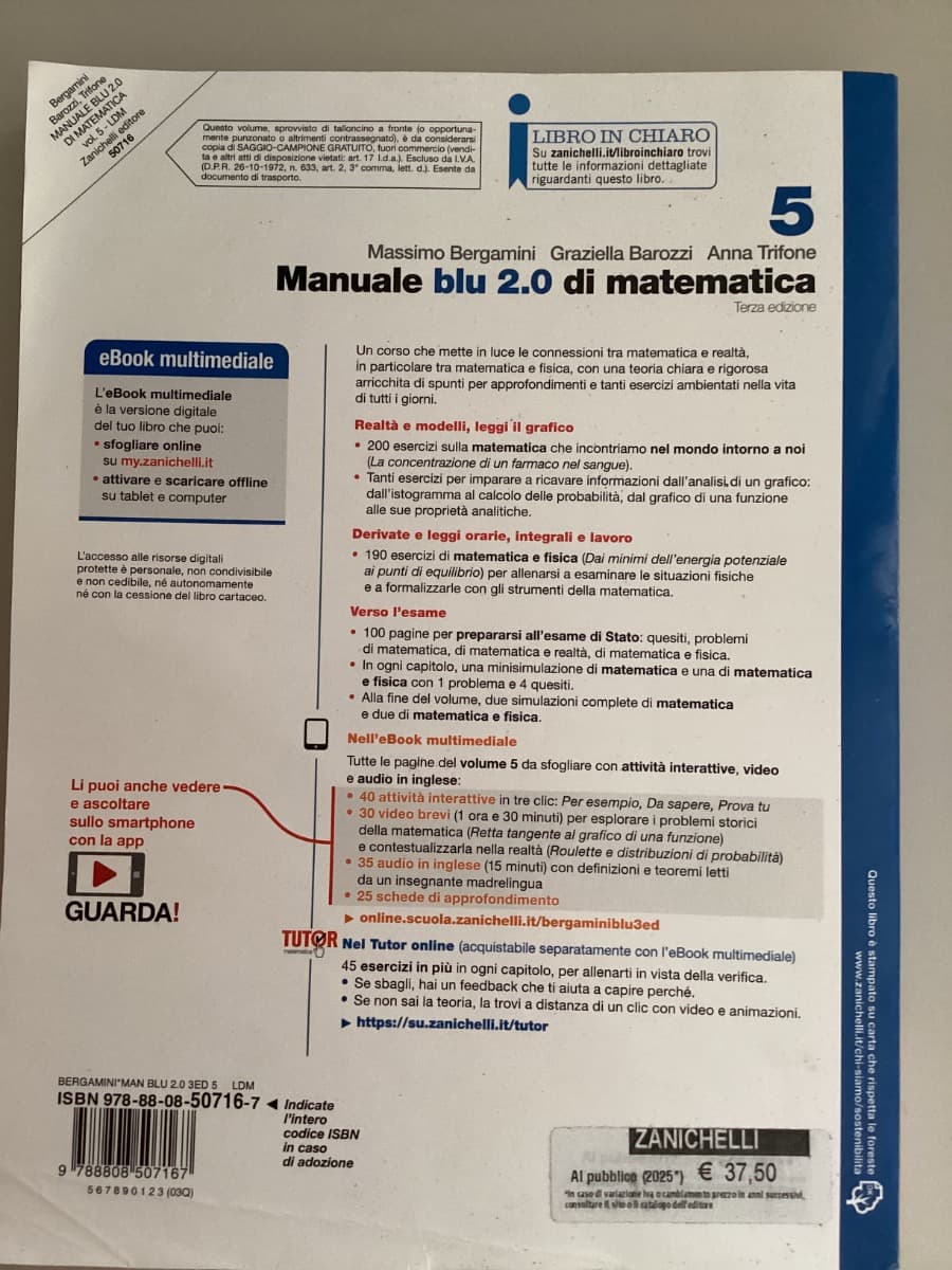 MANUALE BLU 2.0 DI MATEMATICA 3ED. - VOL. 5 (LDM) - foto 2