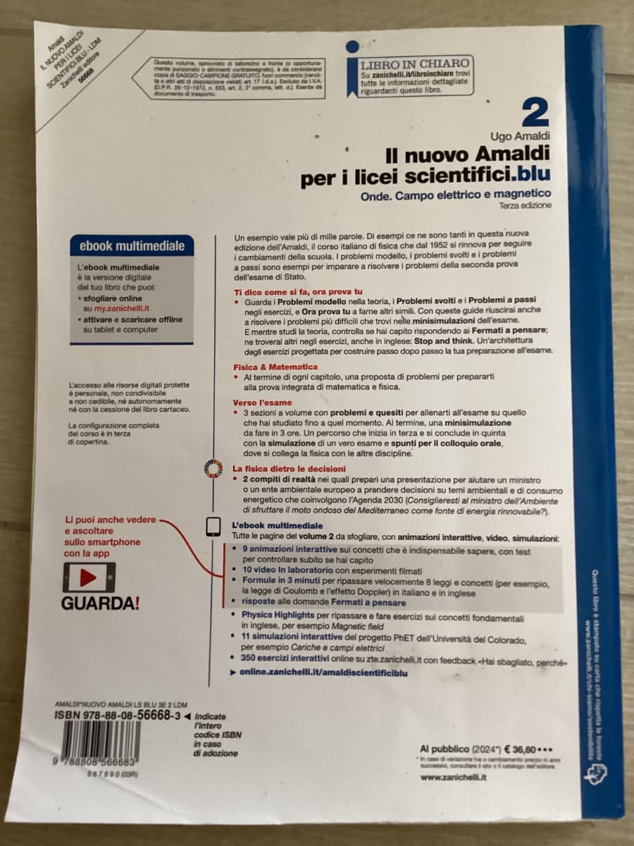 NUOVO AMALDI PER I LICEI SCIENTIFICI.BLU 3ED. (IL) - VOL. 2 (LDM) - foto 2