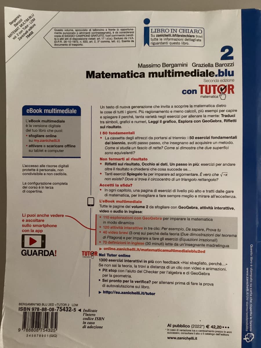 MATEMATICA MULTIMEDIALE.BLU - VOLUME 2 CON TUTOR (LDM) - foto 2