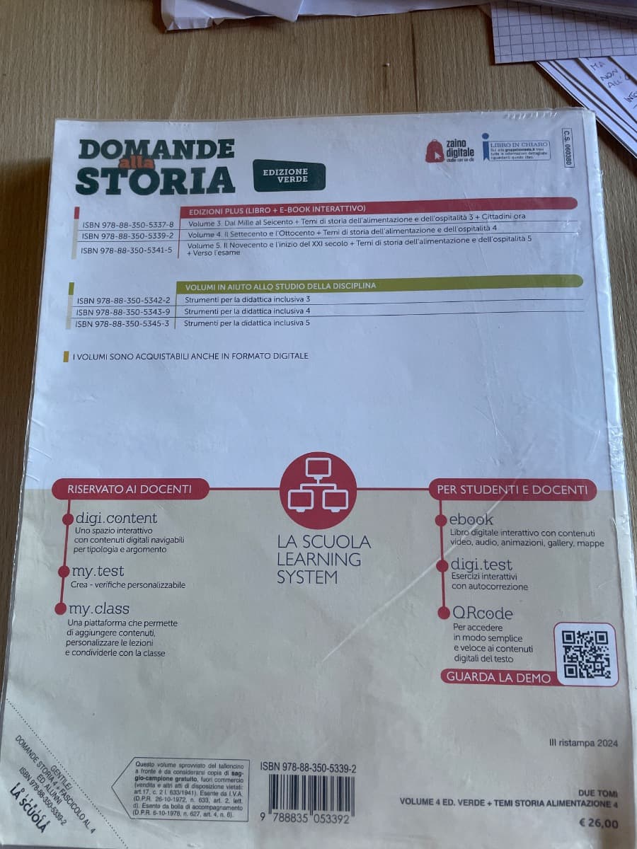 DOMANDE ALLA STORIA TR. VOL 4 KIT ALBERGHIERO VERDE - foto 2