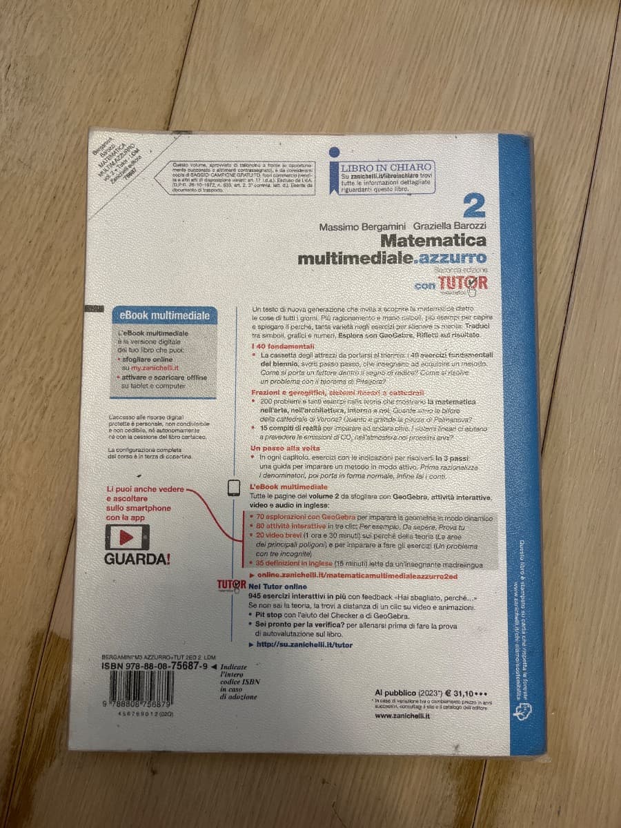 MATEMATICA MULTIMEDIALE.AZZURRO 2ED. - VOL. 2 CON TUTOR (LDM) - foto 2