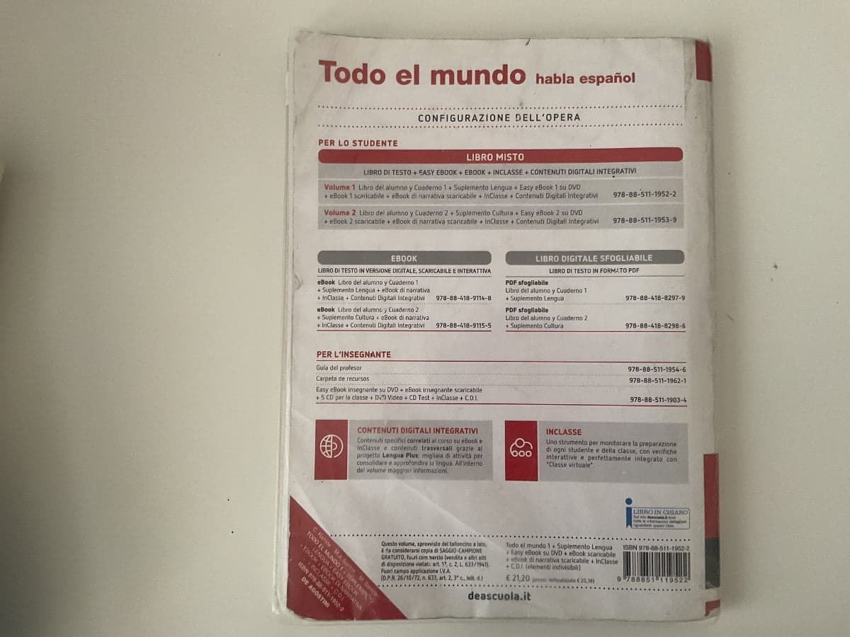 TODO EL MUNDO - LIBRO ALUMNO 1 E CUADERNO 1 + EBOOK 1 (ANCHE SU DVD) - foto 2
