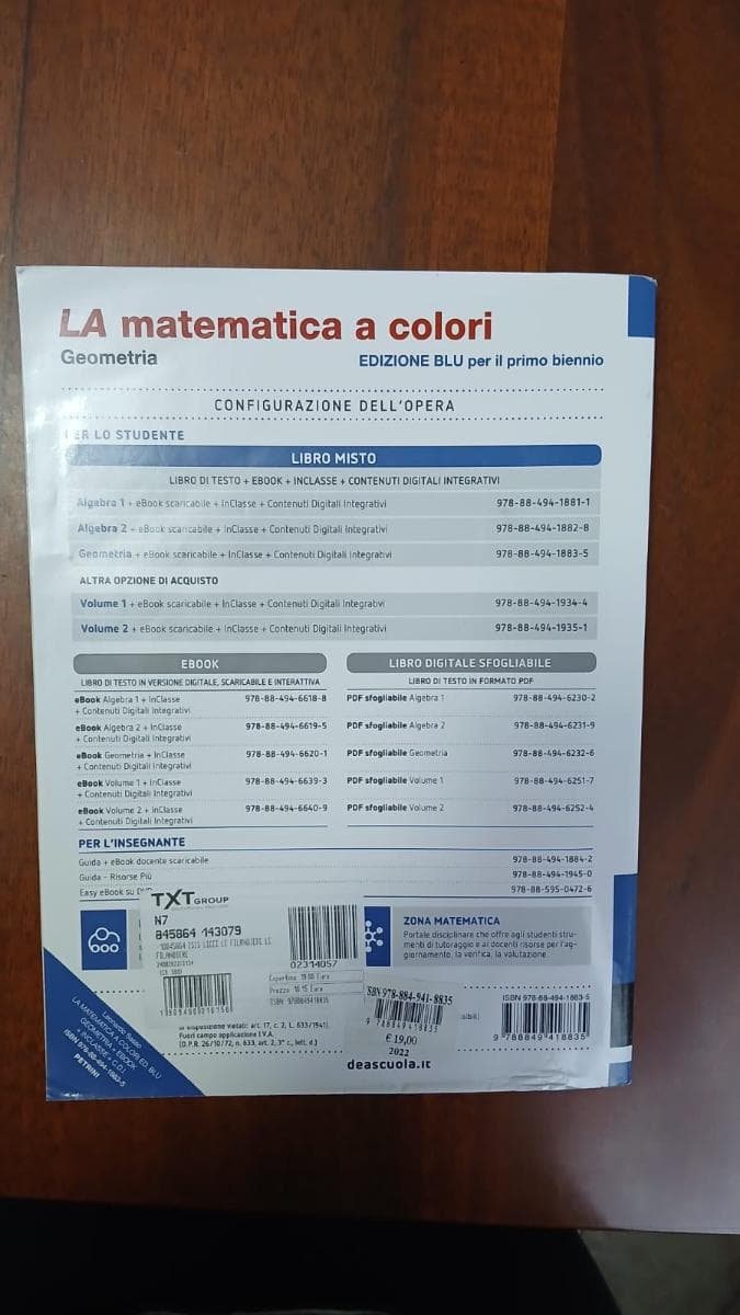 MATEMATICA A COLORI (LA) EDIZIONE BLU GEOMETRIA + EBOOK - foto 2