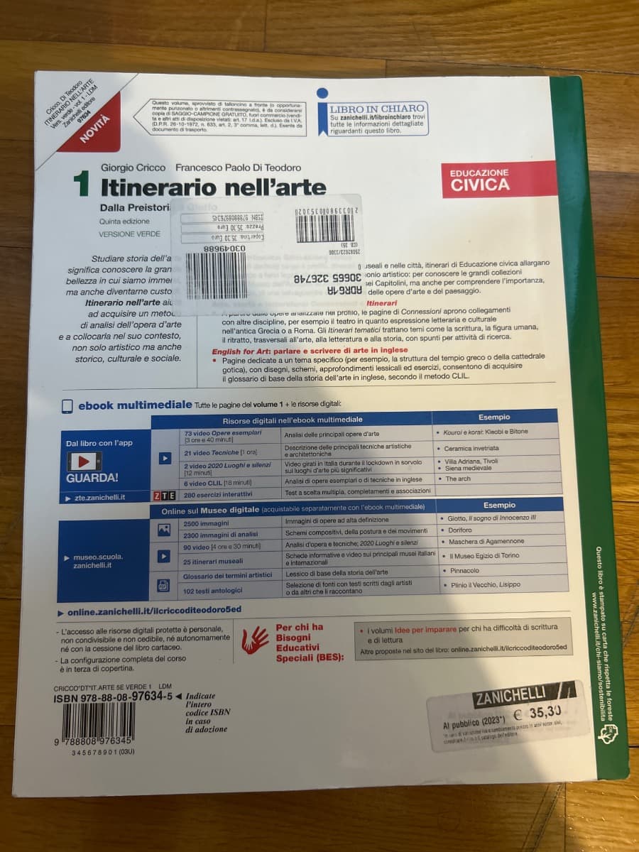 ITINERARIO NELL'ARTE EDIZIONE VERDE 5ED - VOLUME 1 (LDM) - foto 2