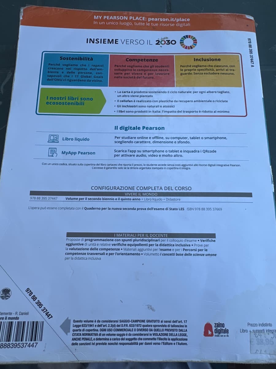 VIVERE IL MONDO - CORSO INTEGRATO DI ANTROPOLOGIA SOCIOLOGIA METODOLOGIA DELL - foto 2