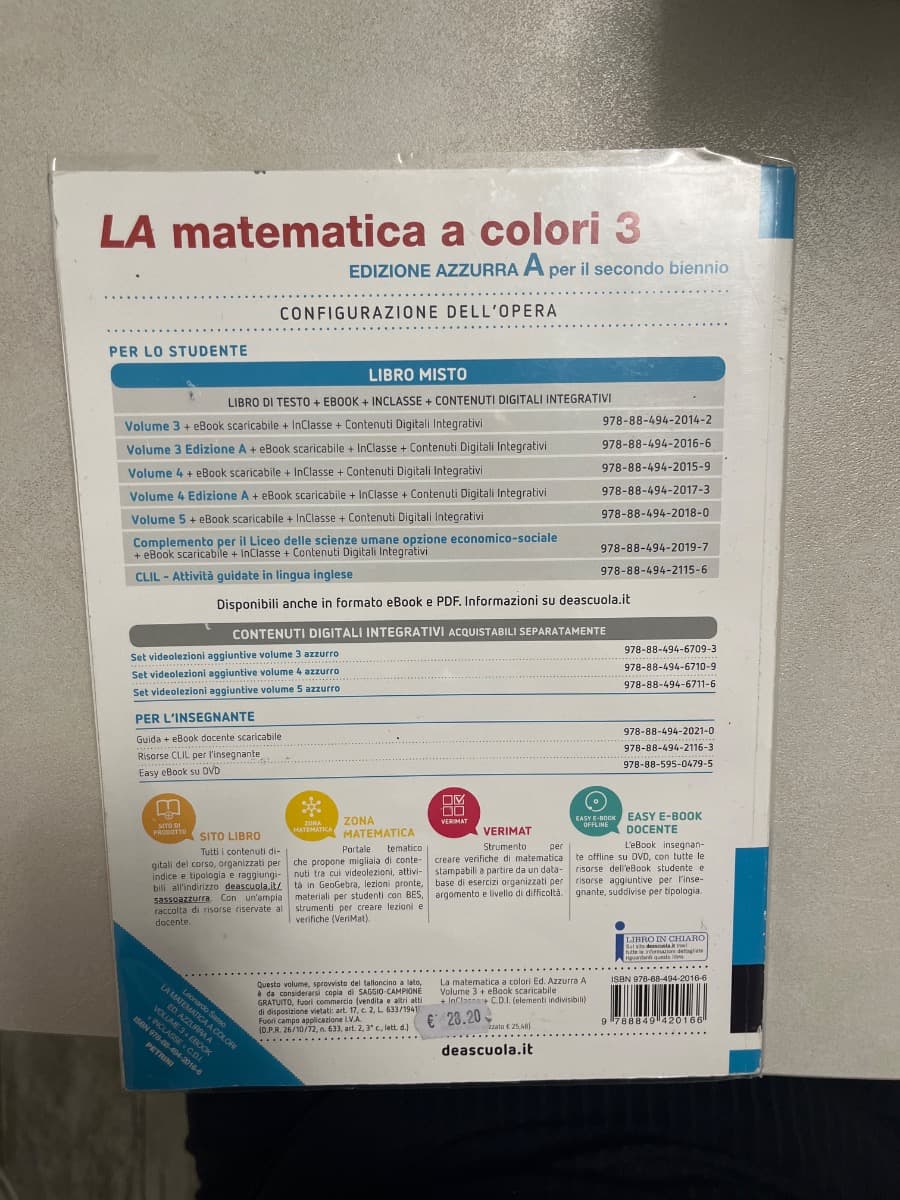 MATEMATICA A COLORI (LA) EDIZIONE AZZURRA VOLUME 3A + EBOOK - foto 2
