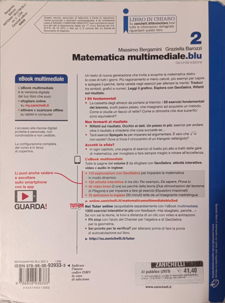 MATEMATICA MULTIMEDIALE.BLU - VOLUME 2 (LDM) - foto 2