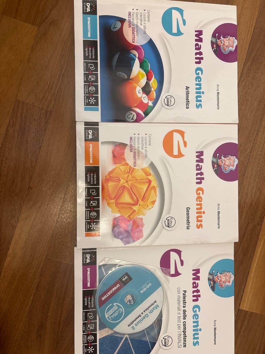 MATH GENIUS ARITMETICA 2 + GEOMETRIA 2 + EBOOK (ANCHE SU DVD) - foto 1