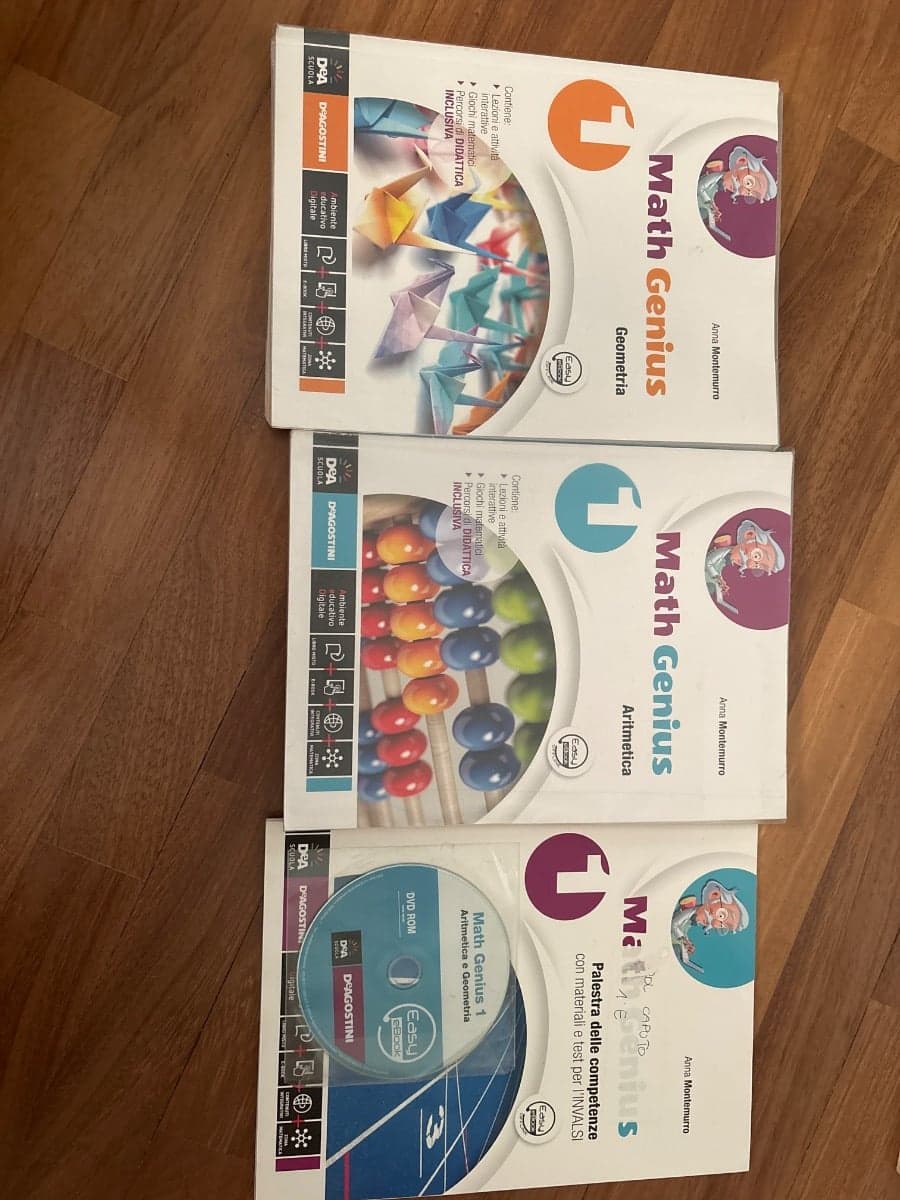 MATH GENIUS ARITMETICA 1 + GEOMETRIA 1 + EBOOK (ANCHE SU DVD) - foto 1