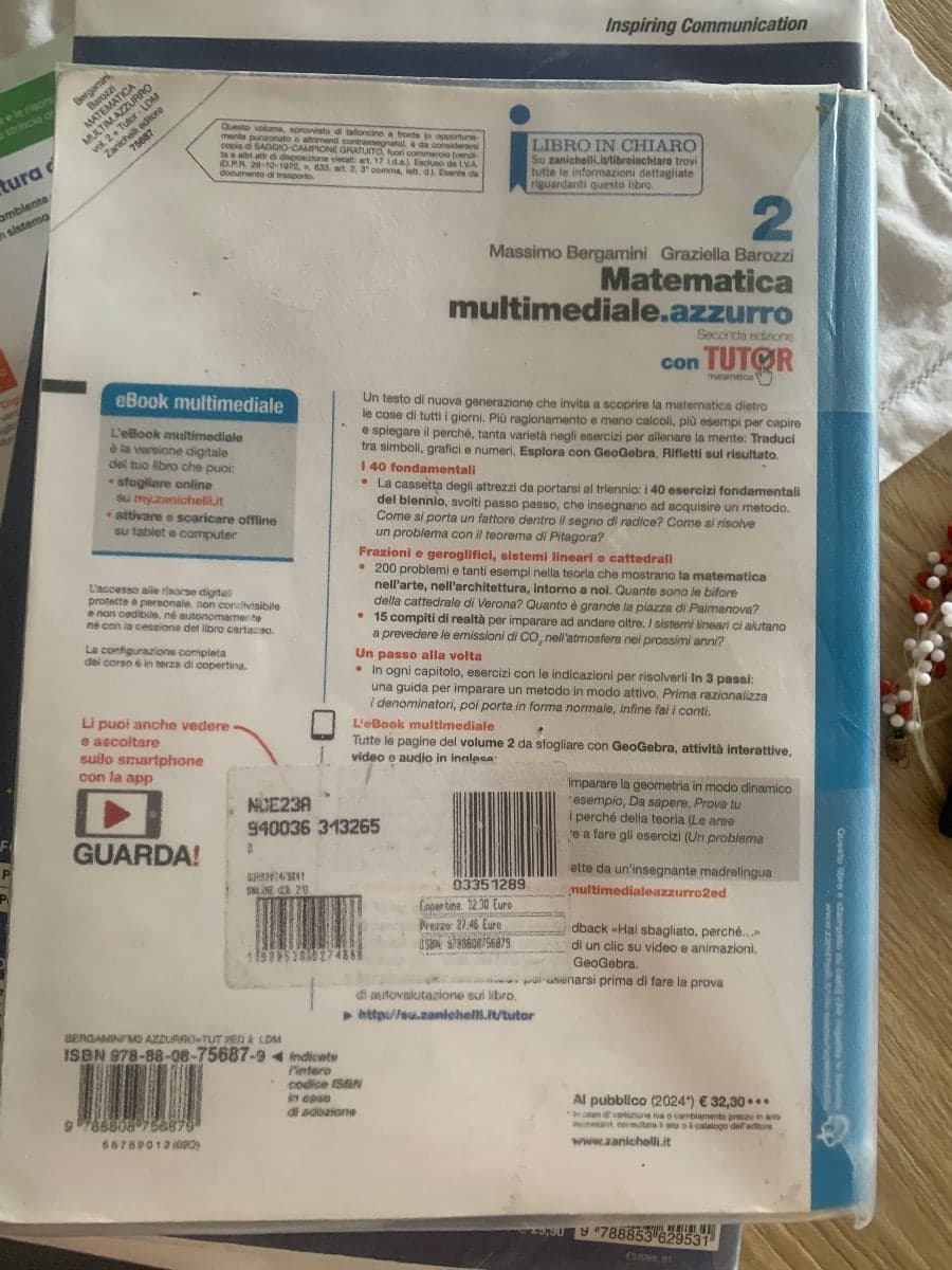 MATEMATICA MULTIMEDIALE.AZZURRO 2ED. - VOL. 2 CON TUTOR (LDM) - foto 2