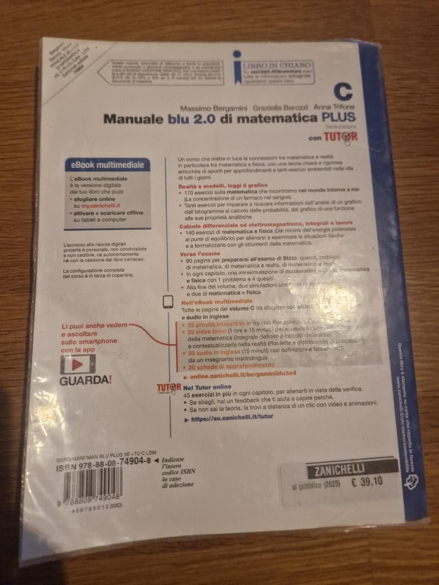MANUALE BLU 2.0 DI MATEMATICA 3ED. - VOL. C PLUS CON TUTOR (LDM) - foto 2