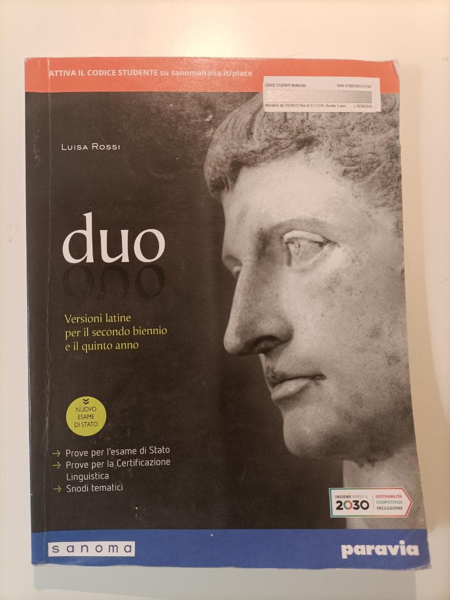 DUO - VERSIONI GRECHE E LATINE PER IL 2° BIENNIO E IL 5° ANNO - foto 1
