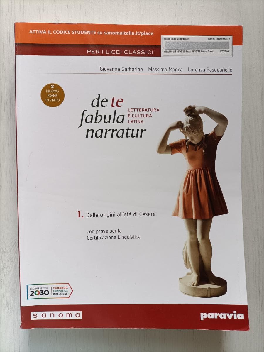 DE TE FABULA NARRATUR 1 PER I LICEI CLASSICI - foto 1