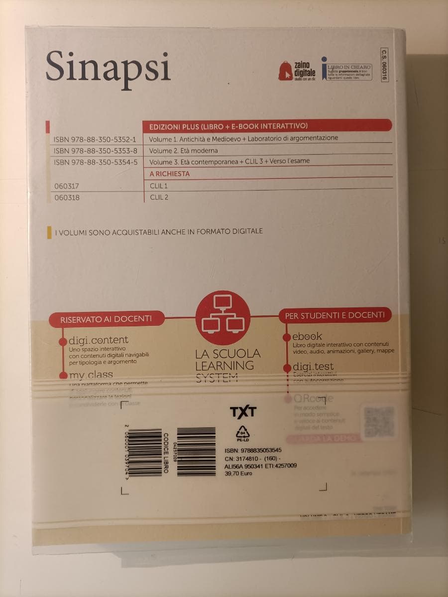 SINAPSI VOLUME 3 + CLIL3 + VERSO ESAME KIT ED. ALUNNI - foto 2