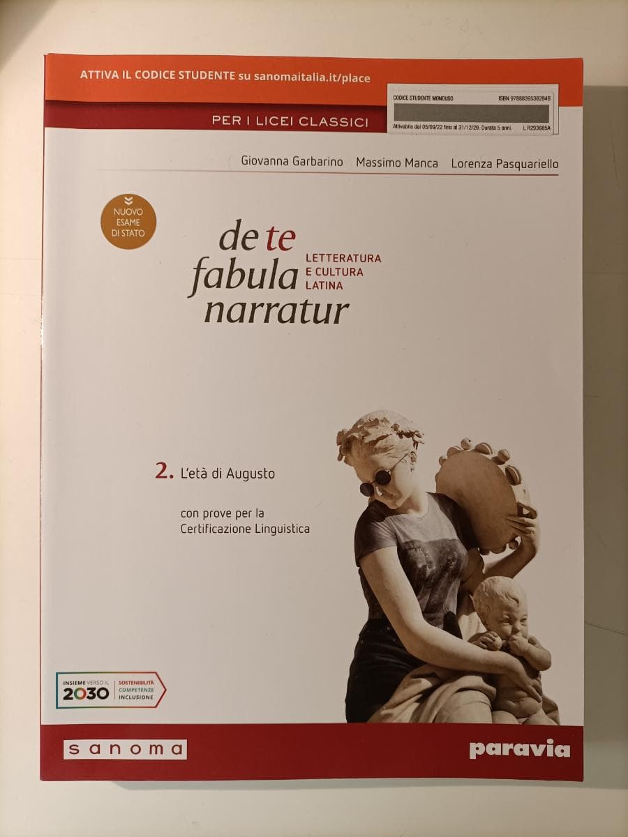 DE TE FABULA NARRATUR 2 PER I LICEI CLASSICI - foto 1