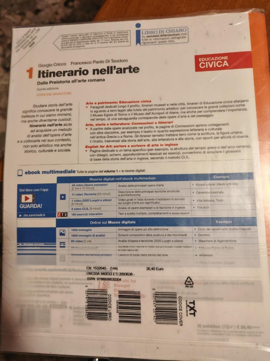 ITINERARIO NELL'ARTE VERSIONE ARANCIONE 5ED - VOLUME 1 (LDM) - foto 2