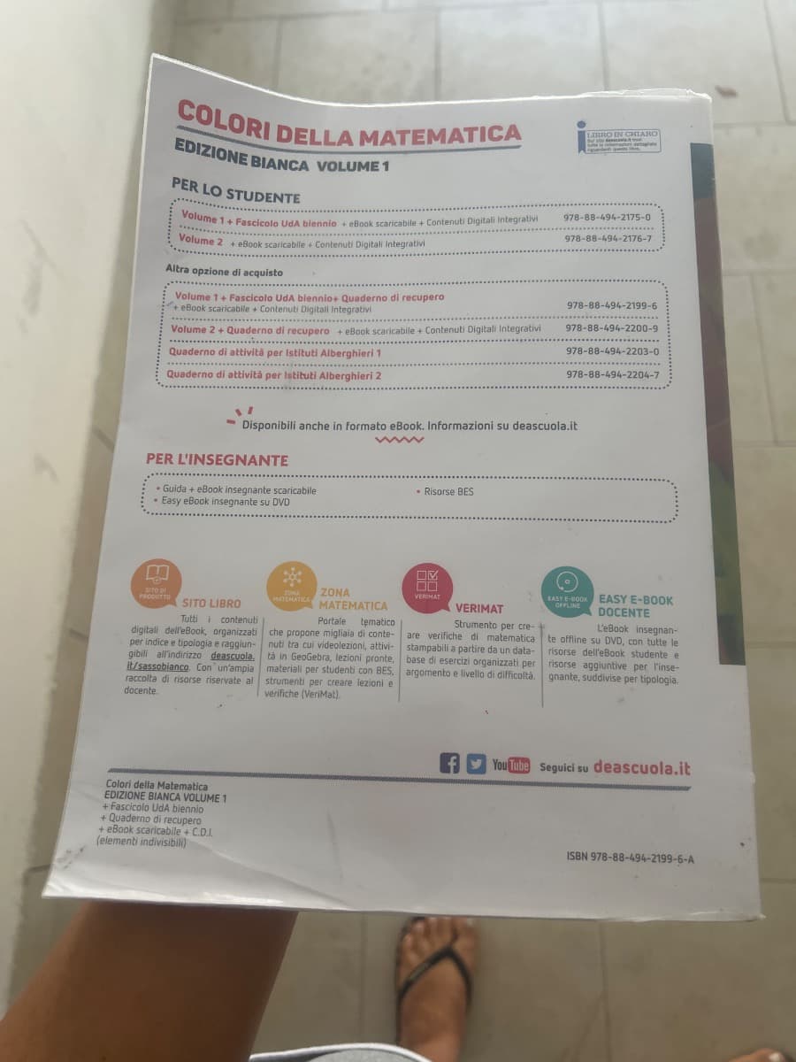 COLORI DELLA MATEMATICA - EDIZIONE BIANCA VOLUME 1 + QUADERNO DI RECUPERO 1 - foto 2
