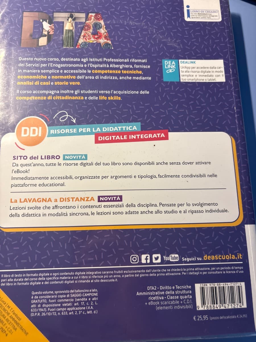 DTA - DIRITTO E TECNICHE AMMINISTRATIVE DELLA STRUTTURA RICETTIVA PER I.P.A - foto 2