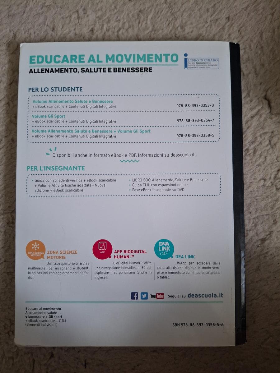EDUCARE AL MOVIMENTO VOLUME ALLENAMENTO SALUTE E BENESSERE + EBOOK - foto 2