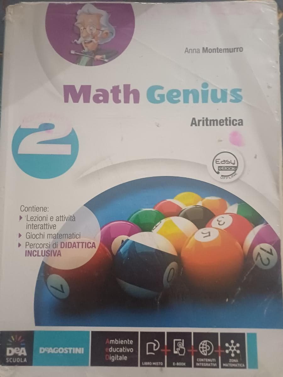 MATH GENIUS ARITMETICA 2 + GEOMETRIA 2 + EBOOK (ANCHE SU DVD) - foto 1