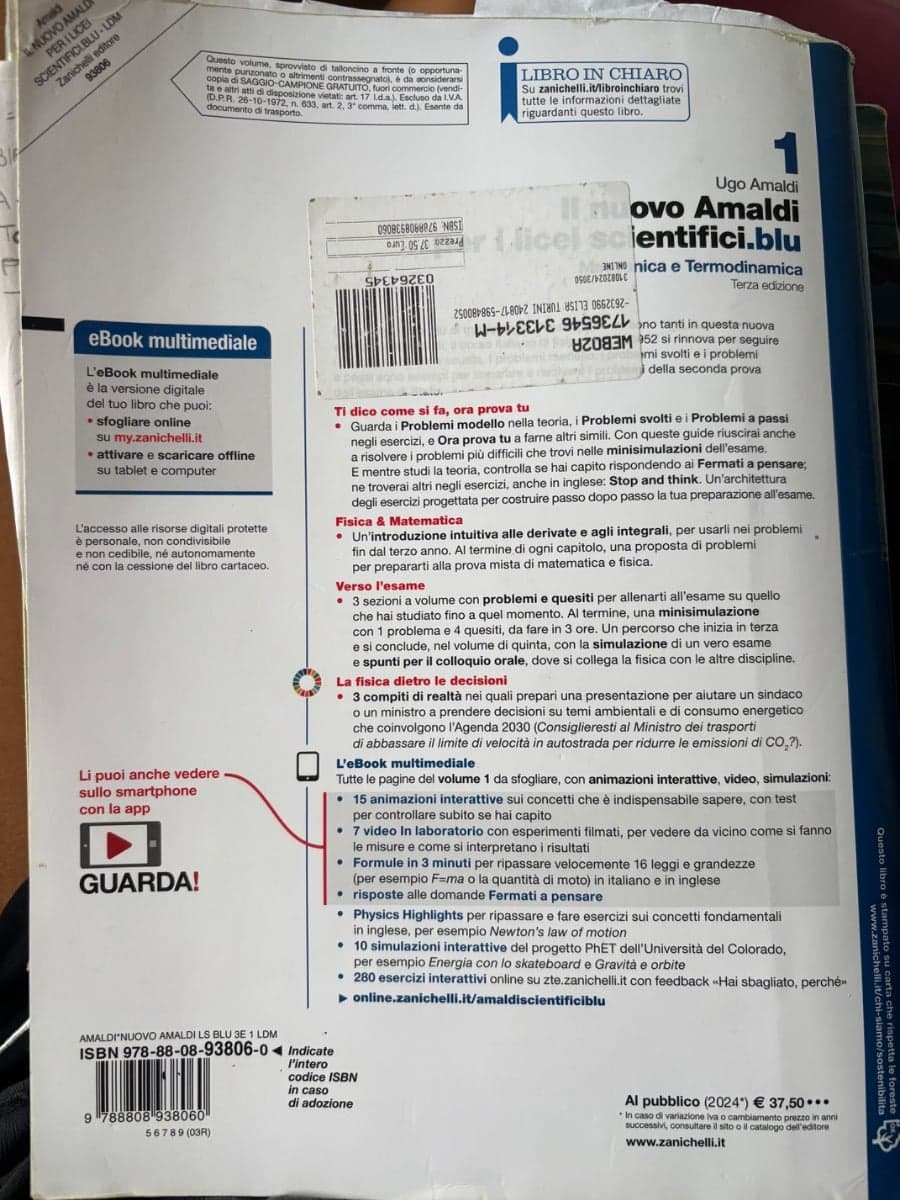 NUOVO AMALDI PER I LICEI SCIENTIFICI.BLU (IL) 3ED. - VOL. 1 (LDM) - foto 2