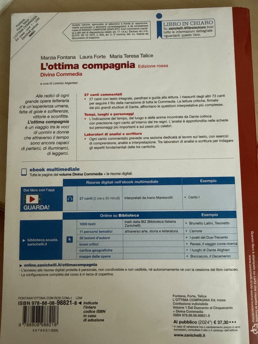 OTTIMA COMPAGNIA (L') - ED.ROSSA CONF. 1 + DIVINA COMMEDIA (LDM) - foto 2