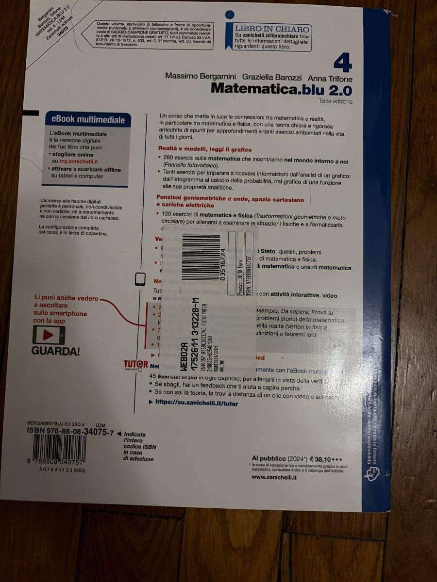 MATEMATICA BLU 2.0 3ED. - VOL. 4 (LDM) - foto 2