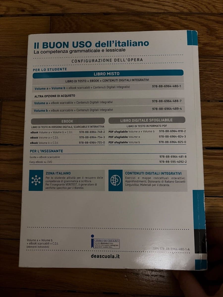 BUON USO DELL'ITALIANO (IL) VOLUME A + EBOOK + VOLUME B + EBOOK - foto 2