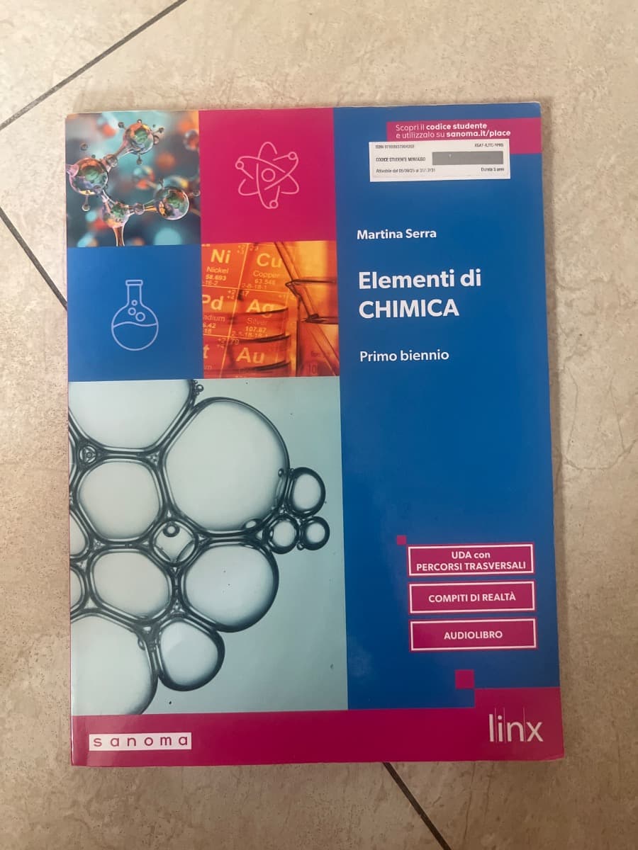 ELEMENTI DI CHIMICA - PRIMO BIENNIO - foto 1