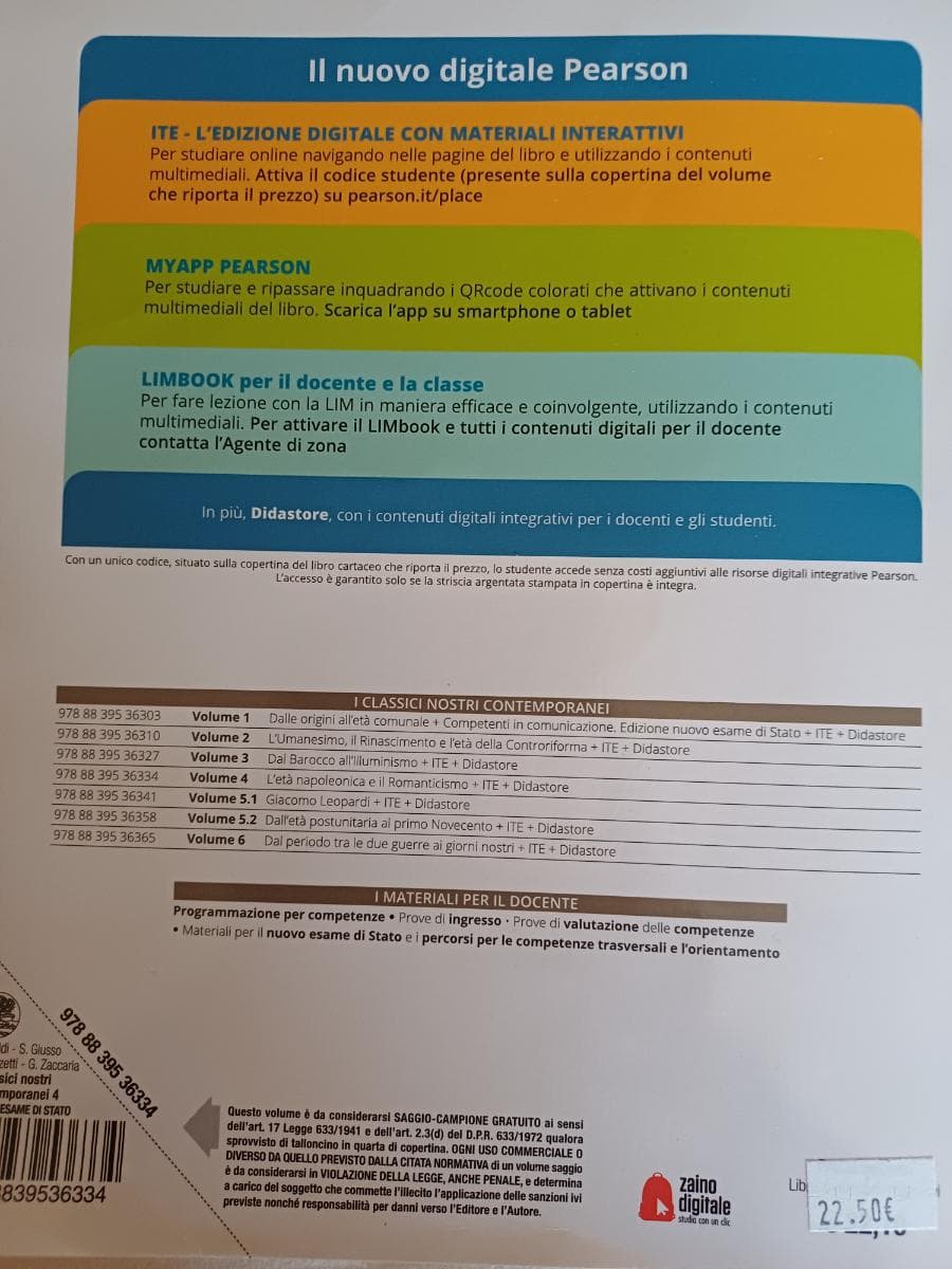 CLASSICI NOSTRI CONTEMPORANEI 4 EDIZIONE NUOVO ESAME DI STATO (I) - foto 2