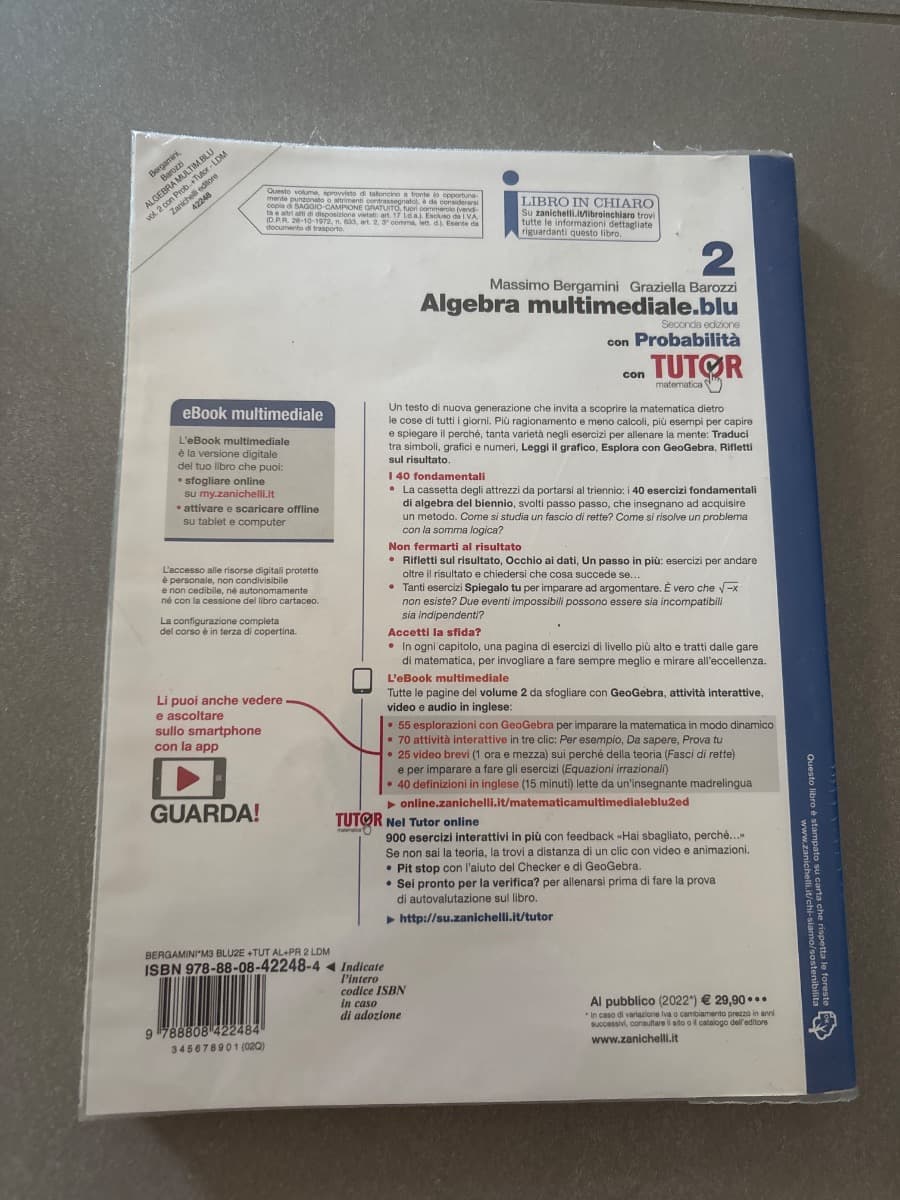 MATEMATICA MULTIMEDIALE.BLU - VOLUME ALGEBRA CON PROBABILITÀ 2 + TUTOR (LDM) - foto 2