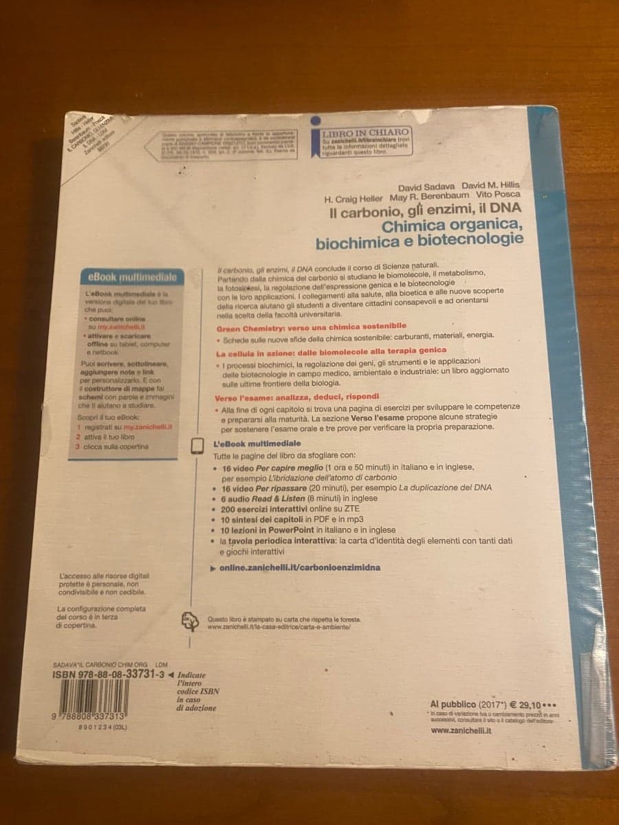 CARBONIO (IL), GLI ENZIMI, IL DNA - (LDM) - foto 2