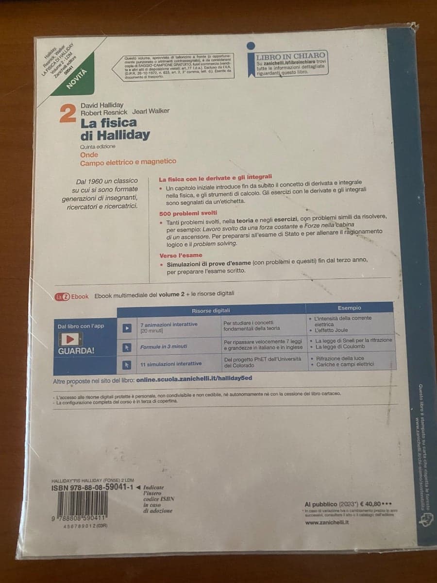 FISICA DI HALLIDAY (LA) 5ED. - VOLUME 2 (LDM) - foto 2