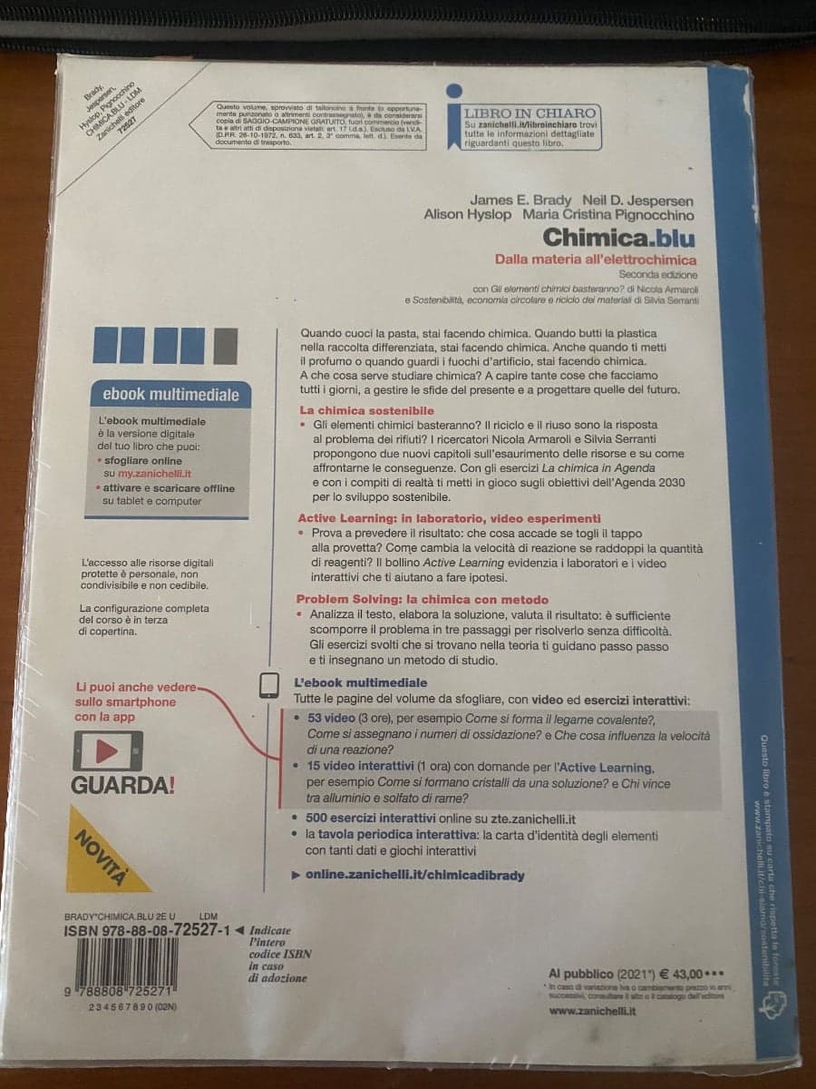 CHIMICA.BLU 2ED. - VOL. U DALLA MATERIA ALL'ELETTROCHIMICA (LDM) - foto 2