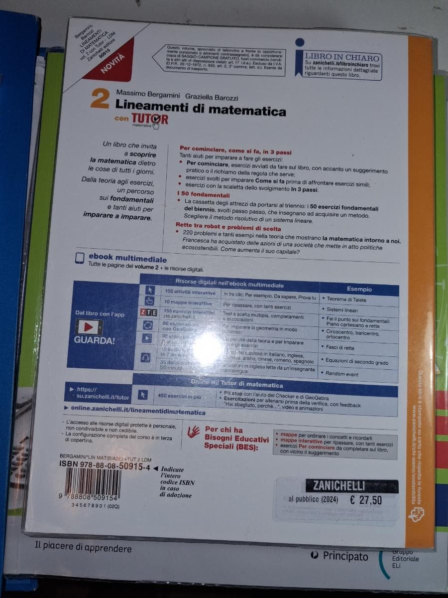 LINEAMENTI DI MATEMATICA - VOLUME 2 CON TUTOR (LDM) - foto 2