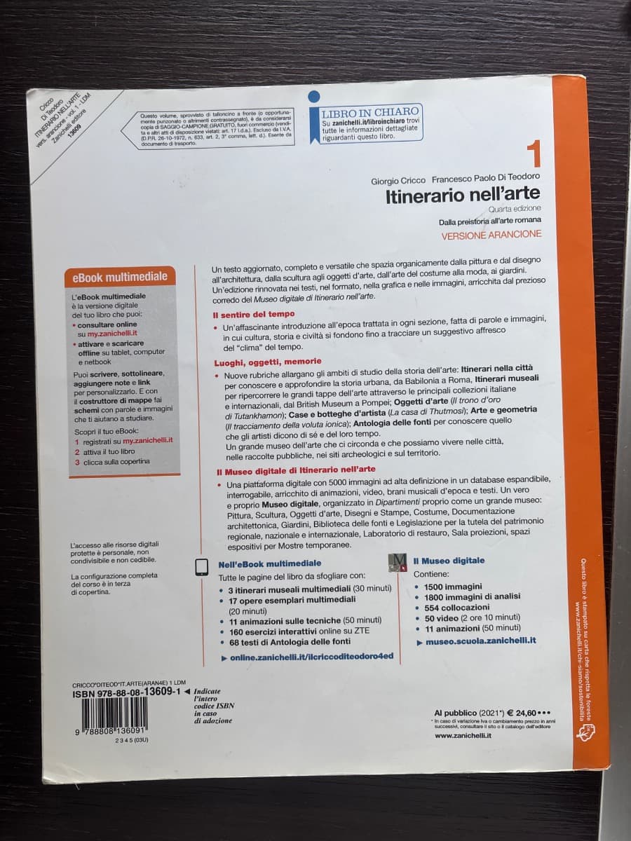 ITINERARIO NELL'ARTE 4A EDIZIONE VERSIONE ARANCIONE - VOL. 1 + MUSEO (LDM) - foto 2