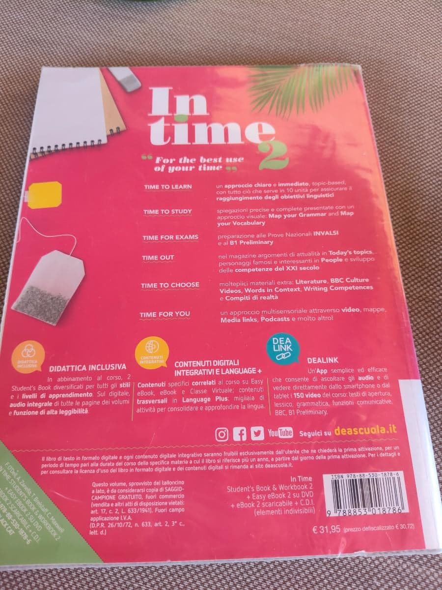 IN TIME - STUDENT'S BOOK & WORKBOOK 2 + TAVOLA DEI VERBI + - foto 2