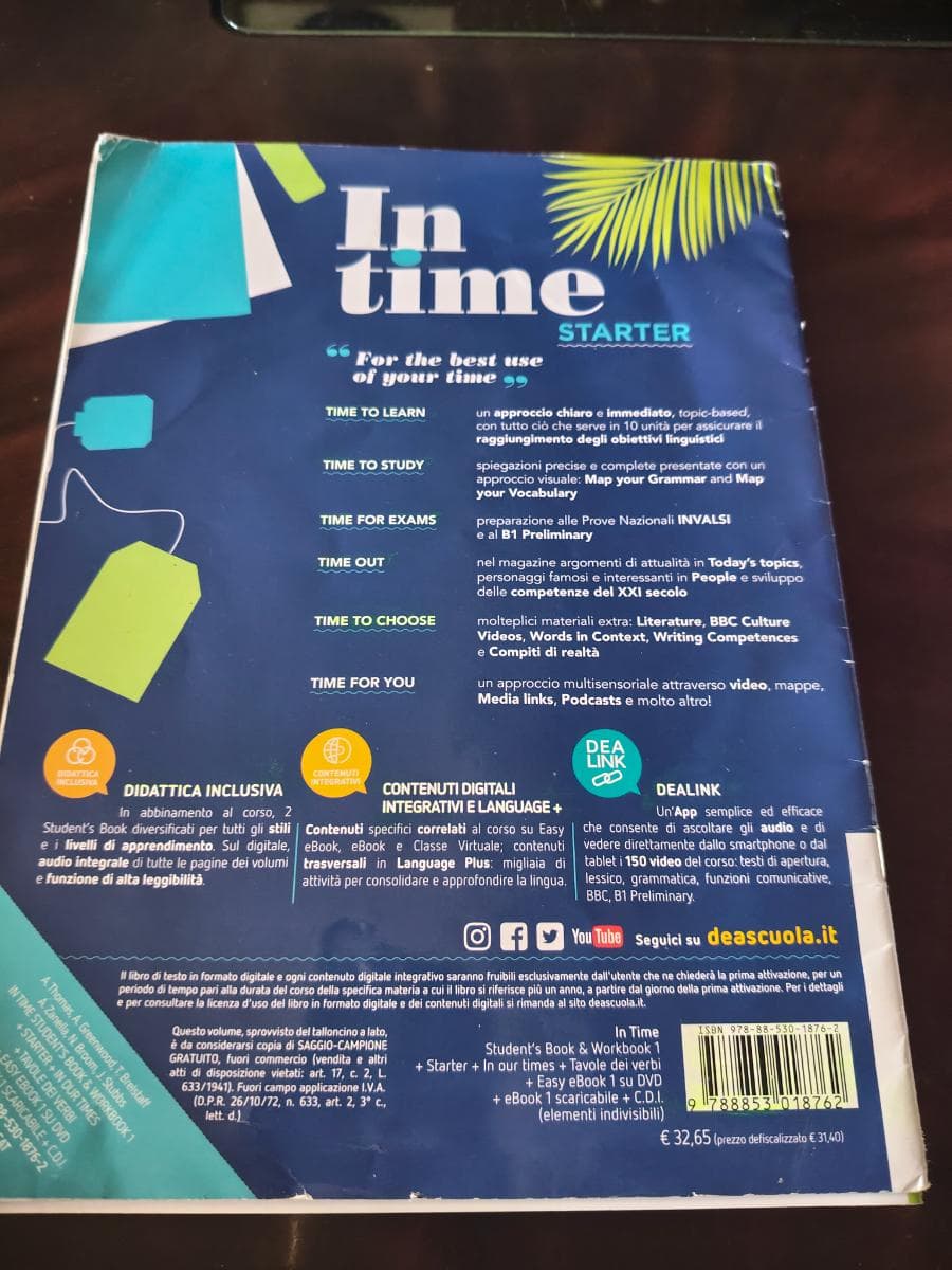 IN TIME-STARTER+TAVOLA DEI VERBI+STUDENT'S BOOK & WORKBOOK1+FASC.IN OUR TIMES - foto 2