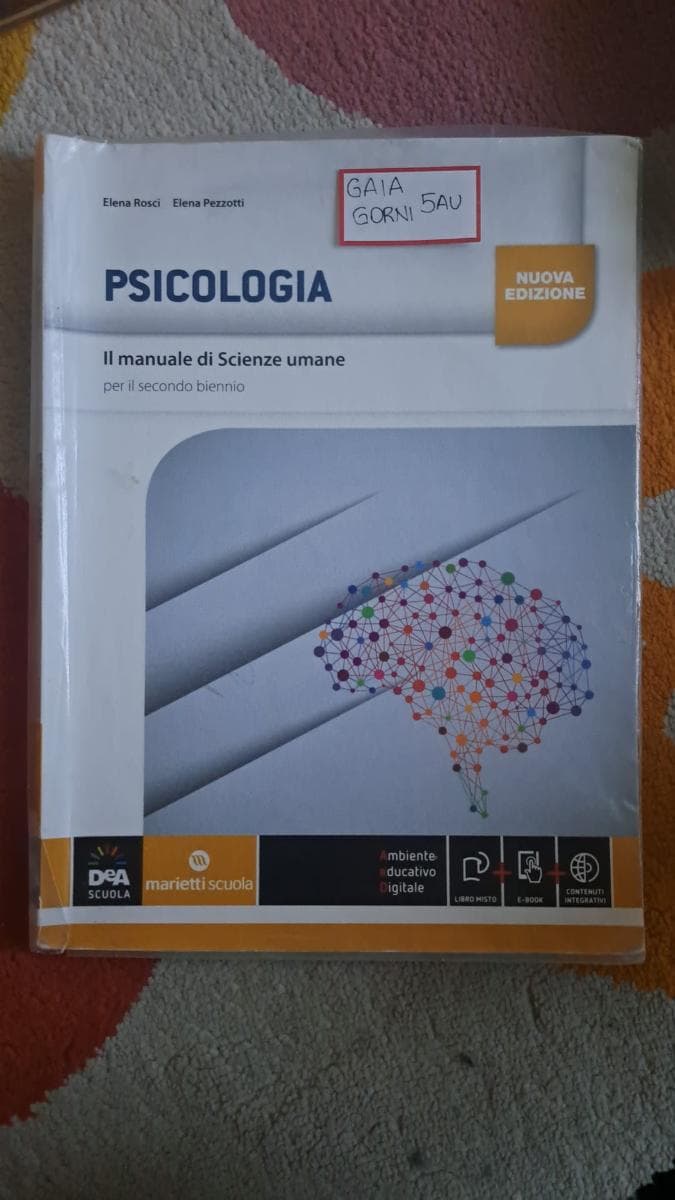 MANUALE DI SCIENZE UMANE (IL) NUOVA EDIZIONE VOLUME DI PSICOLOGIA + EBOOK - foto 1
