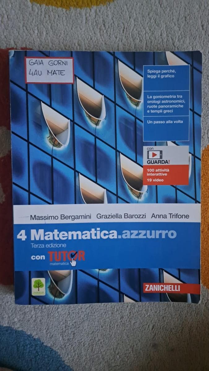 MATEMATICA.AZZURRO 3ED. - VOL. 4 CON TUTOR (LDM) - foto 1