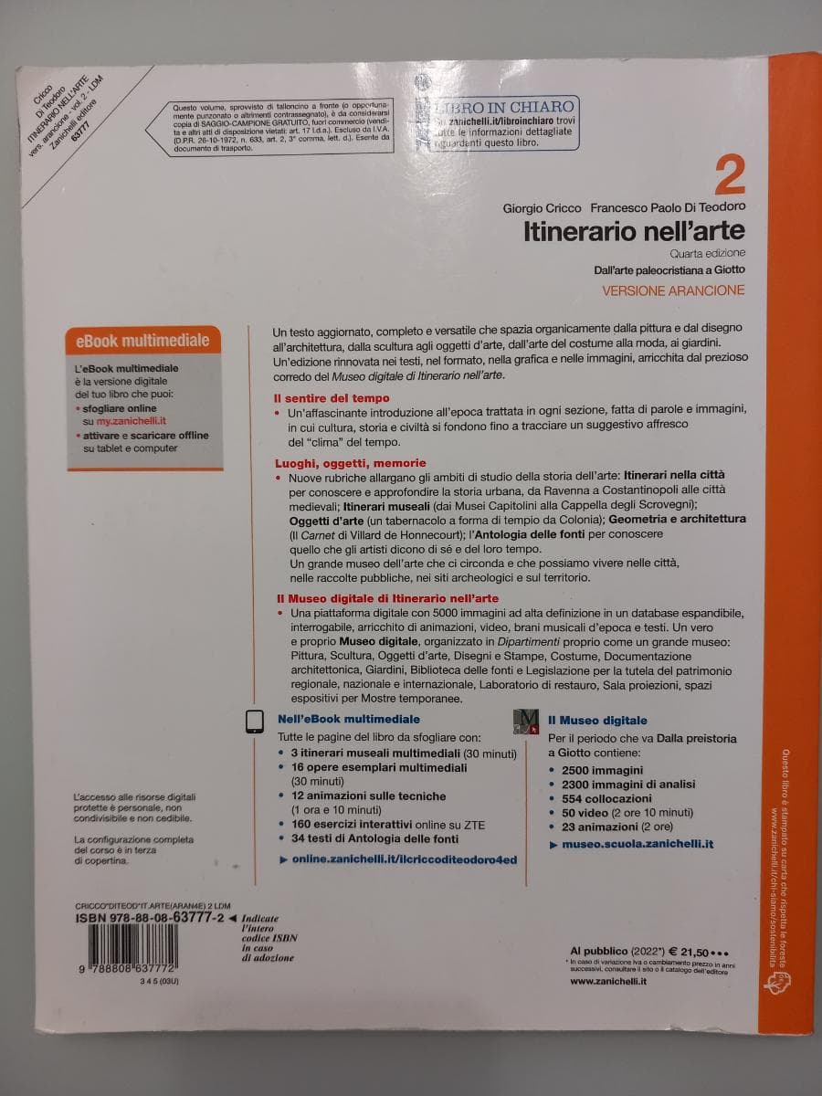 ITINERARIO NELL'ARTE 4A EDIZIONE VERSIONE ARANCIONE - VOL. 2 (LDM) - foto 2