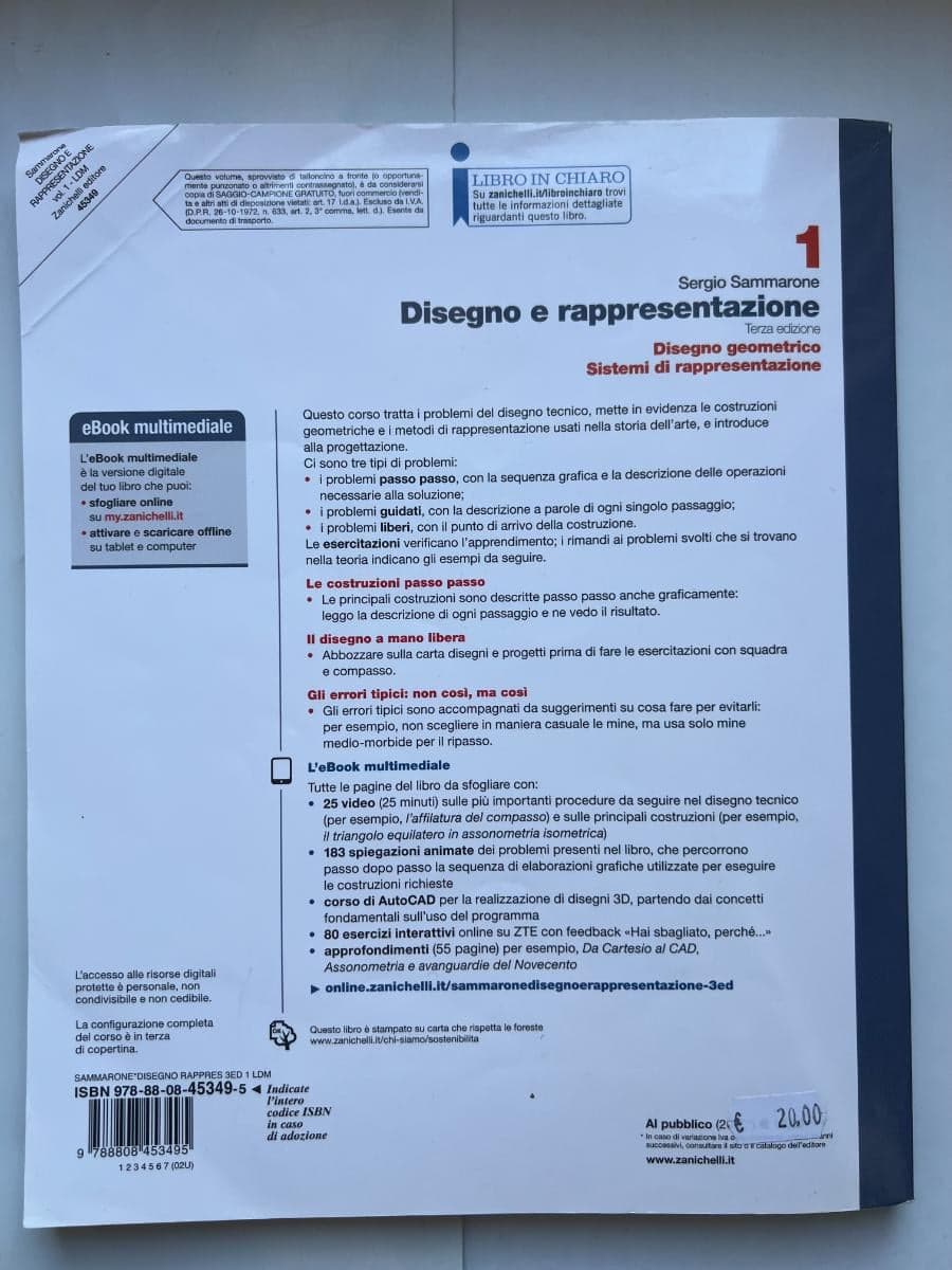 DISEGNO E RAPPRESENTAZIONE 3ED. - VOLUME 1 (LDM) - foto 2