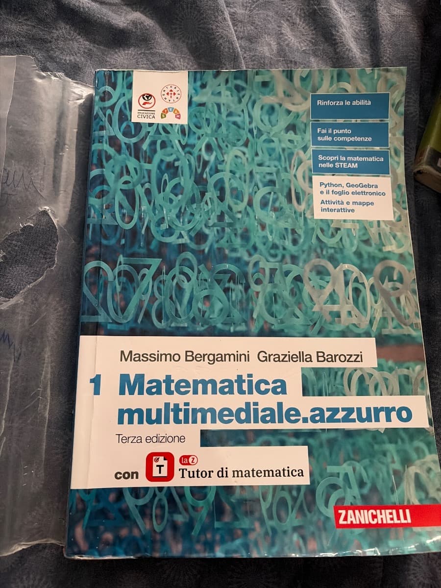 MATEMATICA MULTIMEDIALE.AZZURRO 3ED. - VOLUME 1 CON LAZ TUTOR (LDM) - foto 1