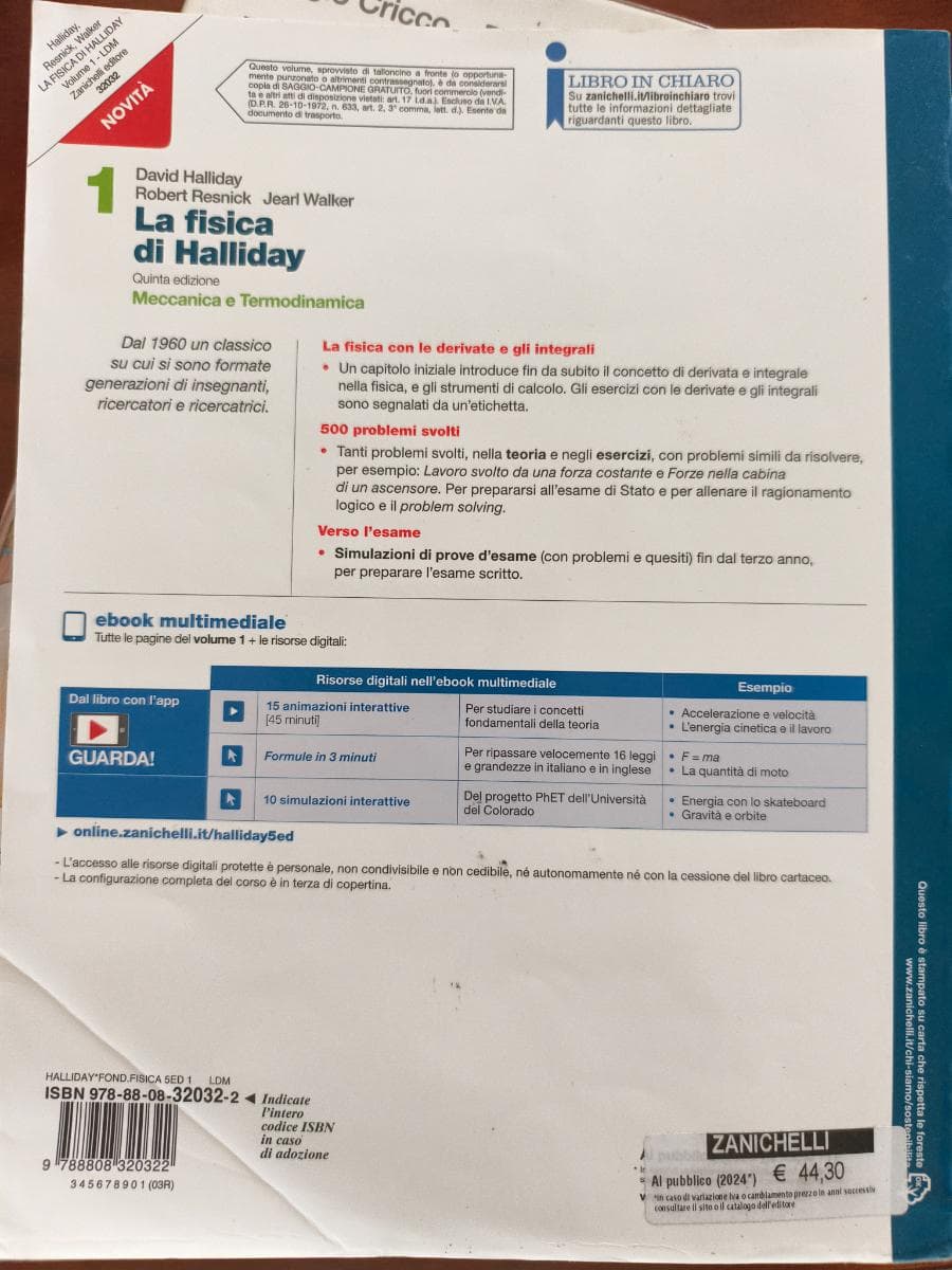 FISICA DI HALLIDAY (LA) 5ED - VOLUME 1 (LDM) - foto 2