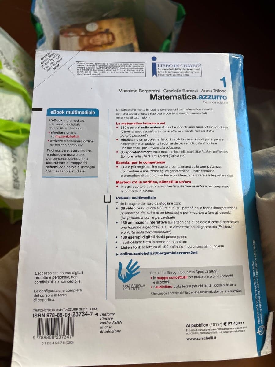 MATEMATICA.AZZURRO 2ED. - VOLUME 1 (LDM) - foto 2