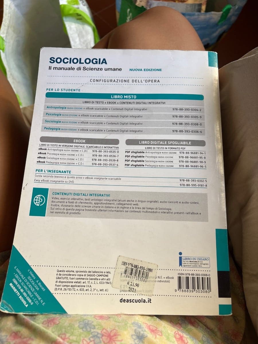 MANUALE DI SCIENZE UMANE (IL) NUOVA EDIZIONE VOLUME DI SOCIOLOGIA + EBOOK - foto 2