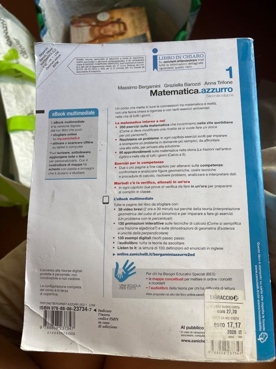 MATEMATICA.AZZURRO 2ED. - VOLUME 1 (LDM) - foto 2